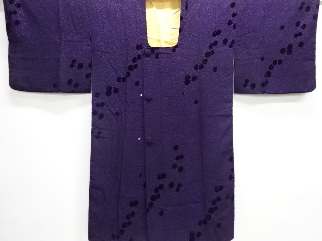 JAPANESE ANTIQUE MICHIYUKI COAT / TAISHO ROMAN STYLE / CUT VELVET / MANJUKIKU